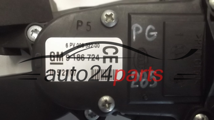 POTENCJOMETR PEDAL GAZU OPEL VECTRA C SIGNUM 9186724 CE, 6PV 205 322 05, 6PV20532205