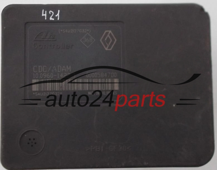 POMPE HYDRAULIQUE ET CALCULATEUR d'ABS RENAULT LAGUNA 2.2 DCI ATE 8200 159 837 B, 8200159837B, 10.0206- 0092.4, 100206-00924, 10.0960-1422.3, 10096014223