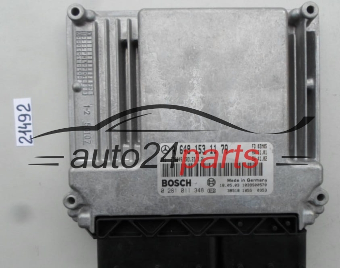 KOMPUTER STEROWNIK SILNIKA MERCEDES S 320 CDI BOSCH 0 281 011 348, 0281011348, A 648 153 11 79, A6481531179, CR3.23