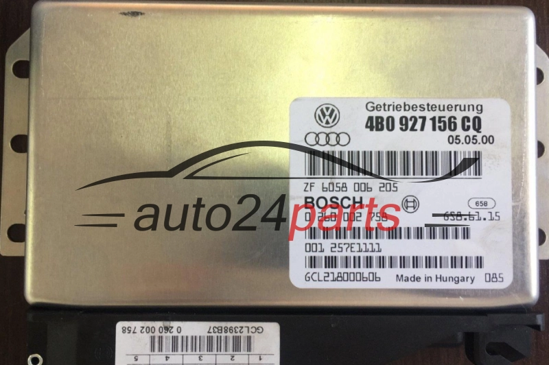STEROWNIK SKRZYNI AUTOMATYCZNEJ AUDI 4B0 927 156 CQ, 4B0927156CQ, 0 260 002 758, 0260002758