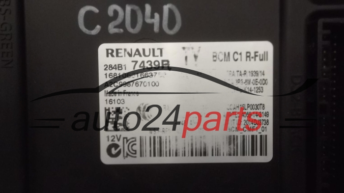 CENTRALKA MODUL STEROWNIK RENAULT A2C9987670100, 284B17439P