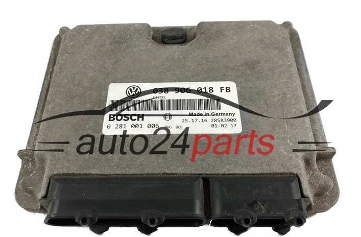 KOMPUTER STEROWNIK SILNIKA SEAT 1.9 TDI BOSCH 0 281 001 006, 0281001006, 038 906 018 FB, 038906018FB