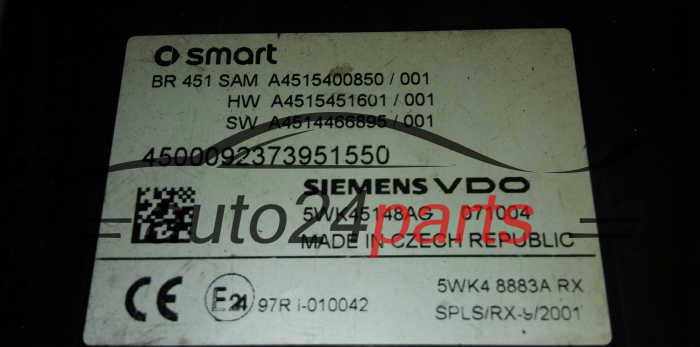 CENTRALKA MODUL STEROWNIK SMART A4515400850, SIEMENS 5WK45148AG