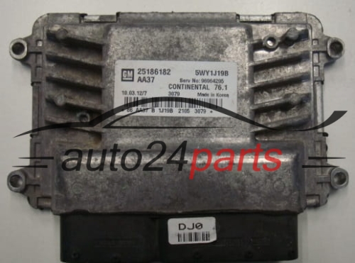 KOMPUTER STEROWNIK SILNIKA CHEVROLET CRUZE GM 25186182 AA37, CONTINENTAL 5WY1J19B, 96964295
