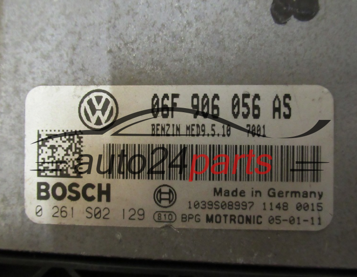 KOMPUTER STEROWNIK SILNIKA AUDI VOLKSWAGEN BOSCH 0 261 S02 129, 0261S02129, 06F 906 056 AS, 06F906056AS, MED9.5.10