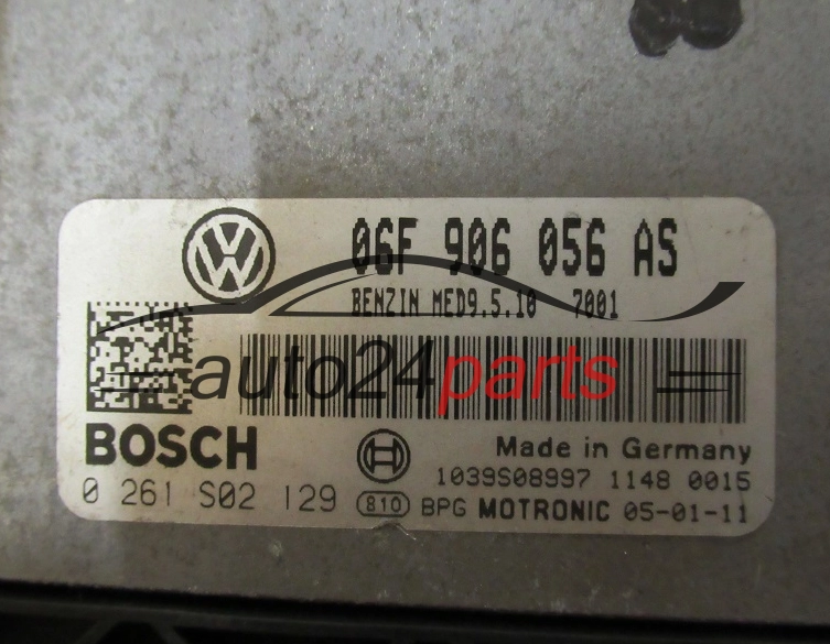KOMPUTER STEROWNIK SILNIKA AUDI VOLKSWAGEN BOSCH 0 261 S02 129, 0261S02129, 06F 906 056 AS, 06F906056AS, MED9.5.10