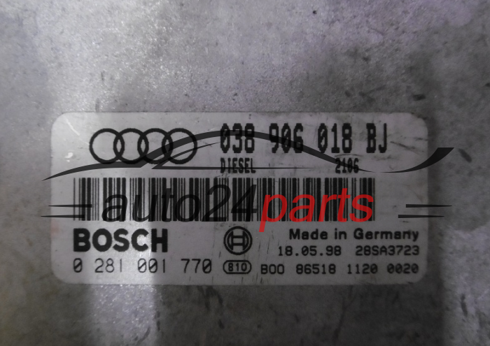 Sterownik silnika VW VOLKSWAGEN BOSCH 0281001770 038906018BJ -