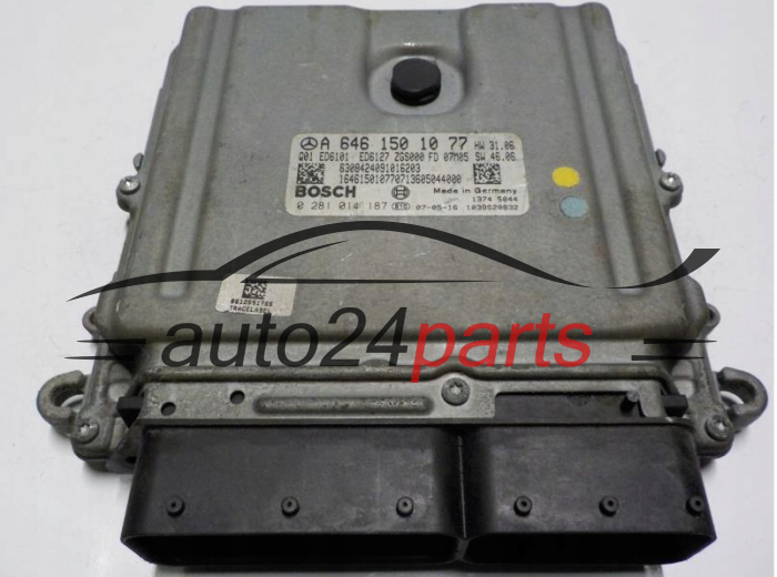 KOMPUTER STEROWNIK SILNIKA MERCEDES BENZ BOSCH 0 281 014 187, 0281014187, A 646 150 10 77, A6461501077