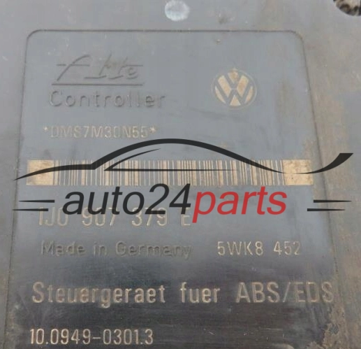 ABS POMPA I STEROWNIK AUDI VW VOLKSWAGEN 1J0614217B, 10.0204-0053.4, 10020400534, 1J0907379E, 10.0949-0301.3, 10094903013