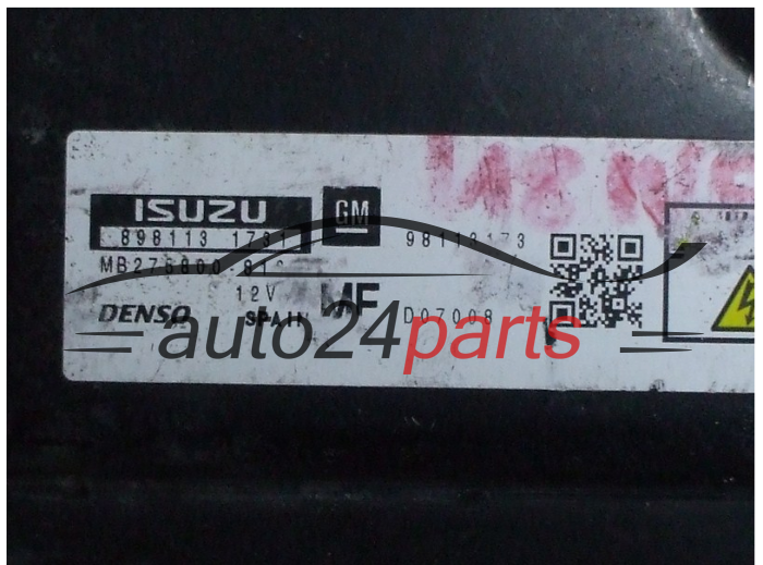 OPEL ZAFIRA 1.7 CDTI 98113173, 8981131731, MB2758008163