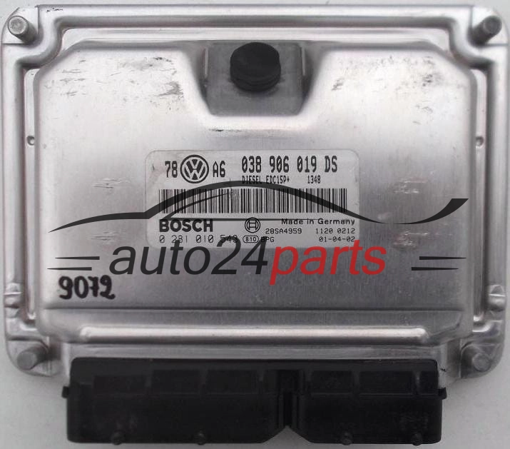 KOMPUTER STEROWNIK SILNIKA VW VOLKSWAGEN PASSAT 1.9 TDI AVF 038 906 019 DS, 038906019DS, BOSCH 0 281 010 543, 0281010543