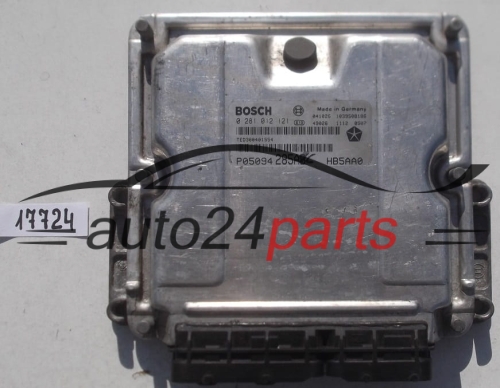 MOTORSTEUERGERÄT ECU STEUERGERAT CHRYSLER VOYAGER 2.8 CRD BOSCH 0 281 012 121, 0281012121, P05094285AB