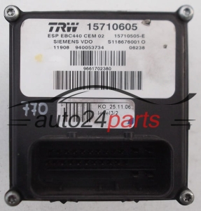 ABS POMPA I STEROWNIK PEUGEOT 407 SIEMENS VDO S118676001O, TRW 15710605, 15710505E, 9661702380