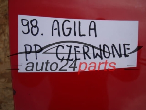 DRZWI PRAWE PRZEDNIE OPEL AGILA CZERWONE