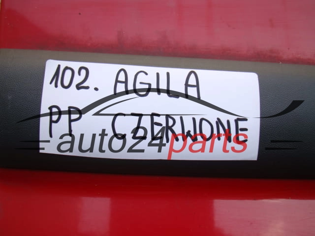 DRZWI PRAWE PRZEDNIE OPEL AGILA CZERWONE