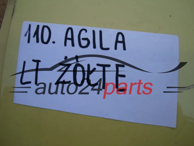 DRZWI PRAWE TYLNE OPEL AGILA ŻÓŁTE