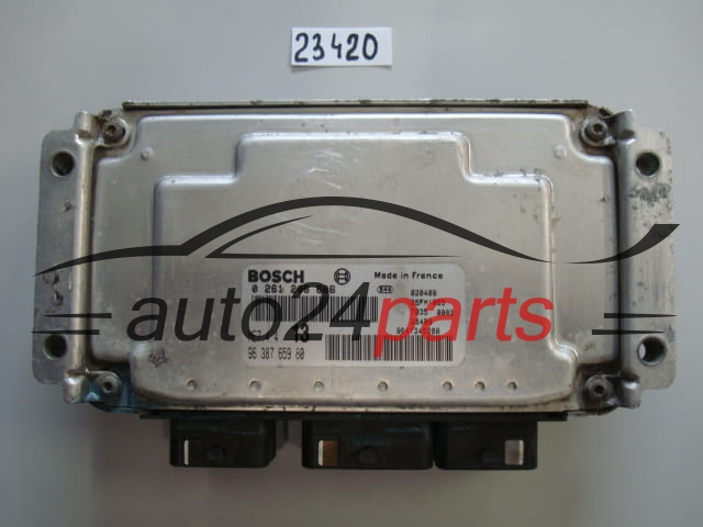 KOMPUTER STEROWNIK SILNIKA CITROEN XSARA PICASSO 1.6 BOSCH 0 261 206 606, 0261206606, 96 387 659 80id10, 9638765980, ME7.4.4 13