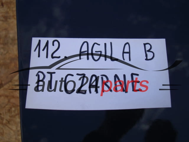 DRZWI PRAWE TYLNE OPEL AGILA CZARNE -