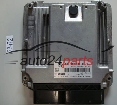 KOMPUTER STEROWNIK SILNIKA AUDI VW VOLKSWAGEN BOSCH 0 281 015 076, 0281015076, 03L 907 309 A, 03L907309A, EDC17CP20