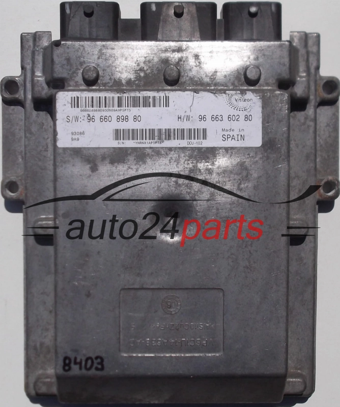 KOMPUTER STEROWNIK SILNIKA PEUGEOT BOXER, CITROEN JUMPER, FIAT DUCATO 2.2 HDI 96 663 602 80, 9666360280, 96 660 898 80, 9666089880