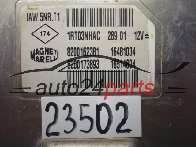 KOMPUTER STEROWNIK SILNIKA RENAULT CLIO TWINGO 1.2 MAGNETI MARELLI IAW 5NR.T1, IAW5NRT1, 8200162381, 16481034, 8200173893, 16514604