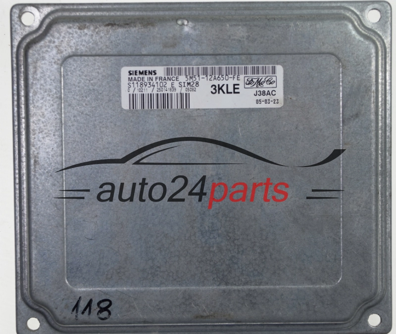 KOMPUTER STEROWNIK SILNIKA FORD 5M51-12A650-FE, 5M5112A650FE, S118934102E, SIM28