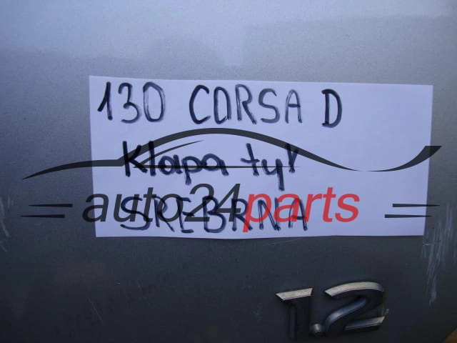 KLAPA TYLNA OPEL CORSA D 3D SREBRNA