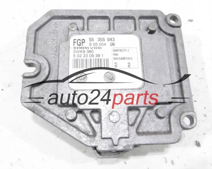 KOMPUTER STEROWNIK SILNIKA OPEL MERIVA 55 355 043, 55355043, SIEMENS 5WK9380