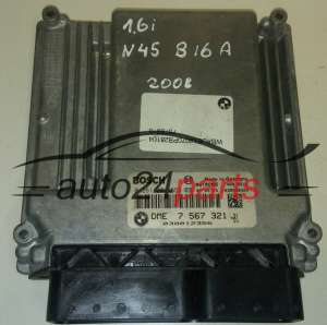MOTORSTEUERGERÄT ECU STEUERGERÄT BMW BOSCH 0 261 201 553, 0261201553, DME 7567 321, DME7567321, 7567321