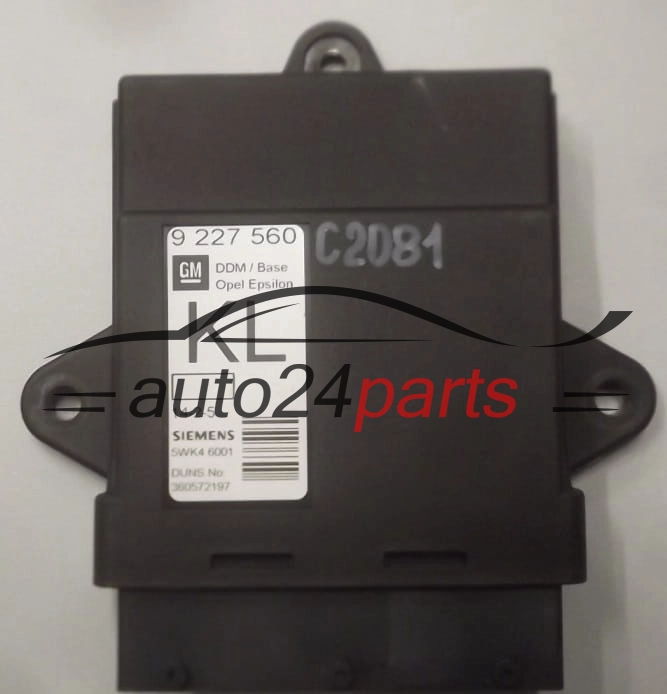 CENTRALKA MODUL STEROWNIK KOMFORTU OPEL VECTRA C SIEMENS 5WK4 6001, 5WK46001, 9 227 560 KL, 9227560KL