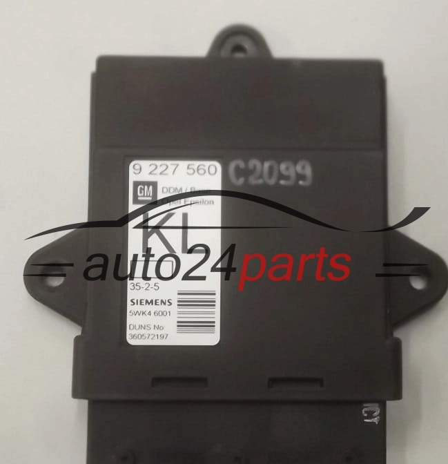 CENTRALKA MODUL STEROWNIK KOMFORTU OPEL VECTRA C SIEMENS 5WK4 6001, 5WK46001, 9 227 560 KL, 9227560 KL
