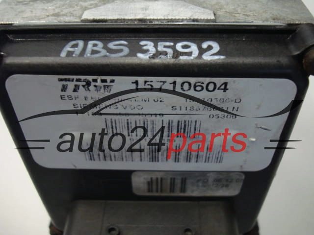 ABS POMPA I STEROWNIK PEUGEOT 407 SIEMENS VDO S118676001N, TRW 15710604, 15710504D, 9661731180