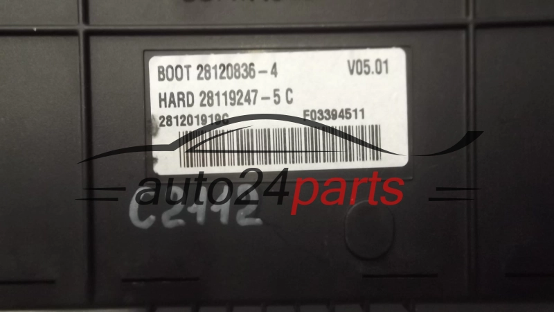 CENTRALKA MODUL STEROWNIK CITROEN PEUGEOT 9664058880 01, HARD 28119247-5C