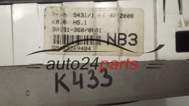 PANEL OGRZEWANIA STEROWNIK NAWIEWU OPEL ASTRA H 13 269 404, 13269404