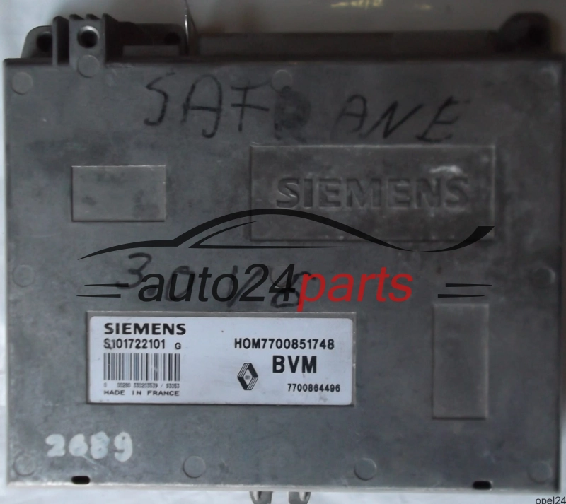 KOMPUTER STEROWNIK SILNIKA RENAULT SAFRANE 3.0 SIEMENS S101722101G, S101722101 G, 101722101, HOM7700851748 BVM 7700851748 7700864496