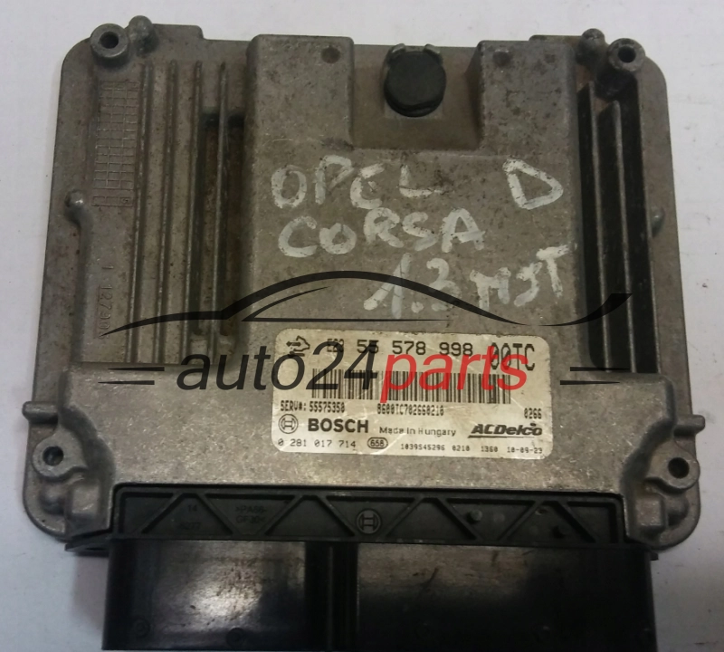 KOMPUTER STEROWNIK SILNIKA OPEL CORSA D 1.3CDTI BOSCH 0 281 017 714, 0281017714, 55578998