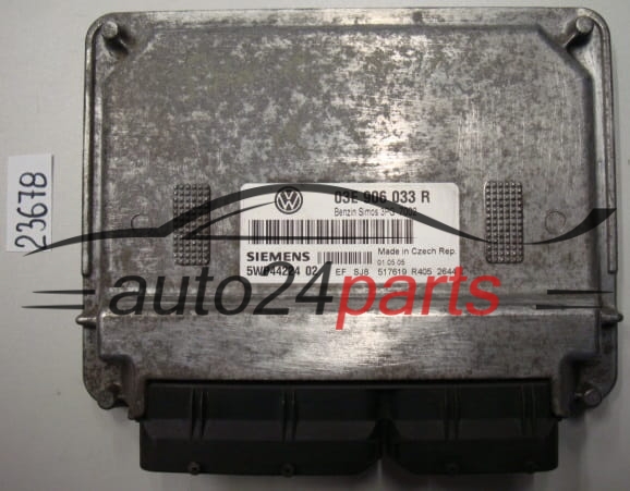 KOMPUTER STEROWNIK SILNIKA VOLKSWAGEN POLO SIEMENS 5WP44224 02, 5WP4422402, 03E 906 033 R, 03E906033R, SIMOS 3PG