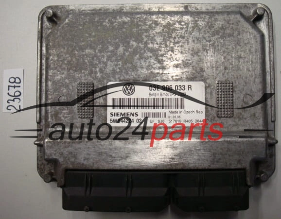 KOMPUTER STEROWNIK SILNIKA VOLKSWAGEN POLO SIEMENS 5WP44224 02, 5WP4422402, 03E 906 033 R, 03E906033R, SIMOS 3PG