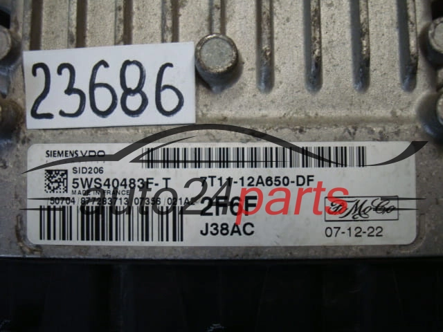 KOMPUTER STEROWNIK SILNIKA FORD 1.8 TDCI 7T11-12A650-DF, 7T1112A650DF, 5WS40483F-T, 5WS40483FT, SID206