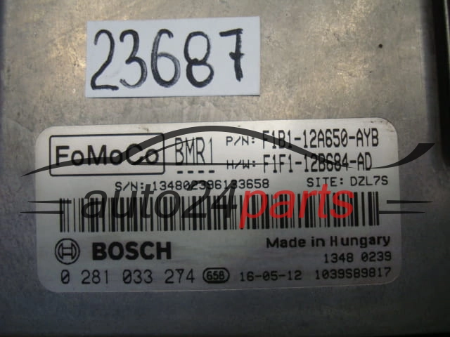 KOMPUTER STEROWNIK SILNIKA FORD 1.5 TDCI BOSCH 0 281 033 274, 0281033274, F1B1-12A650-AYB, F1B112A650AYB