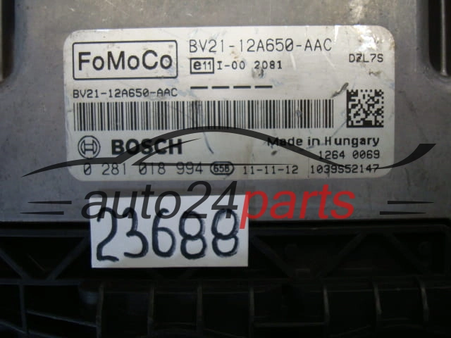 KOMPUTER STEROWNIK SILNIKA FORD BV21-12A650-AAC, BV2112A650AAC, BOSCH 0 281 018 994, 0281018994