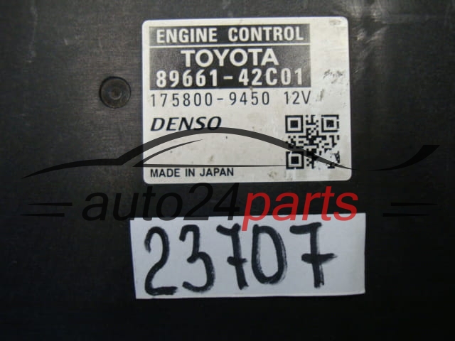 KOMPUTER STEROWNIK SILNIKA TOYOTA RAV 4 89661-42C01, 8966142C01, 175800-9450, 1758009450