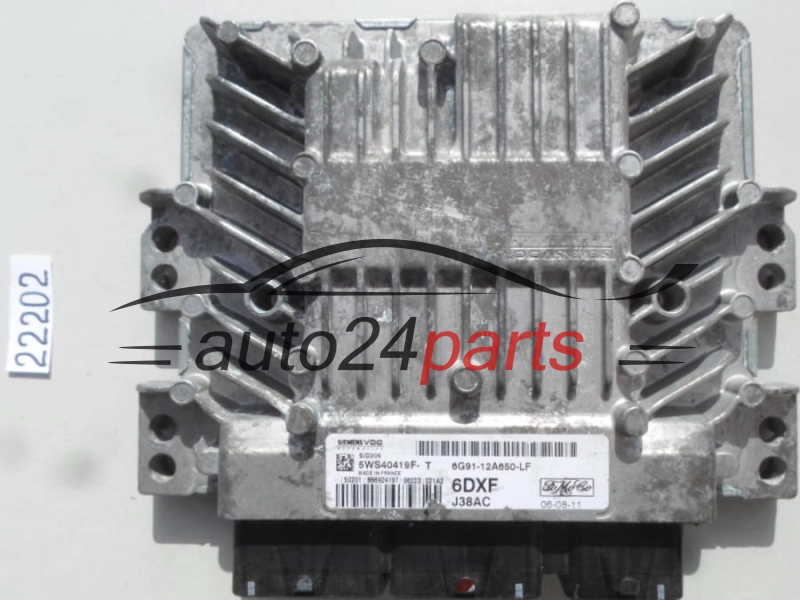 KOMPUTER STEROWNIK SILNIKA FORD 1.8 TDCI 5WS40419F-T, 5WS40419FT, 6G91-12A650-LF, 6G9112A650LF, SID206