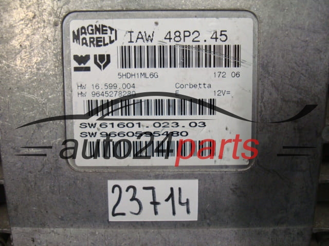 KOMPUTER STEROWNIK SILNIKA CITROEN FIAT IAW48P2.45, IAW48P245, SW 9660595480