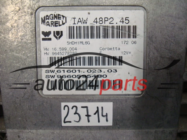 KOMPUTER STEROWNIK SILNIKA CITROEN FIAT IAW48P2.45, IAW48P245, SW 9660595480