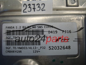 KOMPUTER STEROWNIK SILNIKA FIAT 52032648, 9GF.TE, 9GFTE