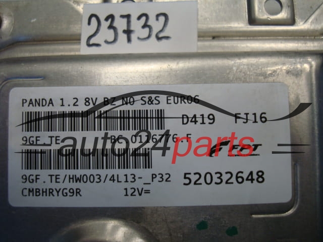 KOMPUTER STEROWNIK SILNIKA FIAT 52032648, 9GF.TE, 9GFTE