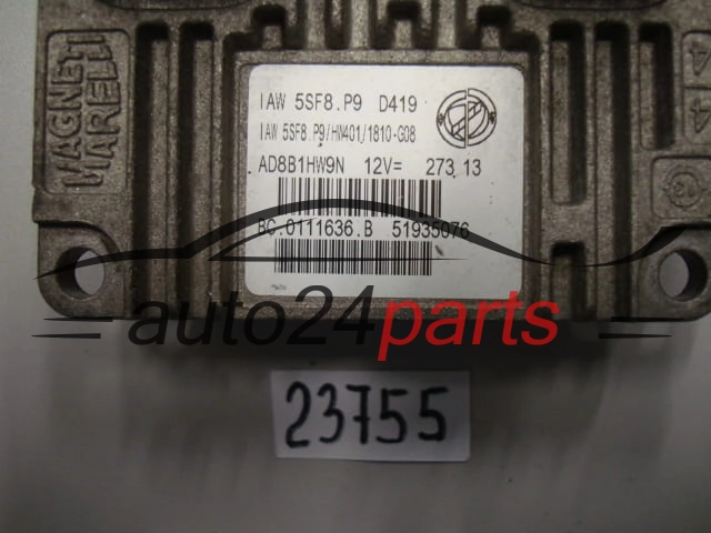 KOMPUTER STEROWNIK SILNIKA FIAT LANCIA 51935076, IAW5SF8.P9, IAW5SF8P9