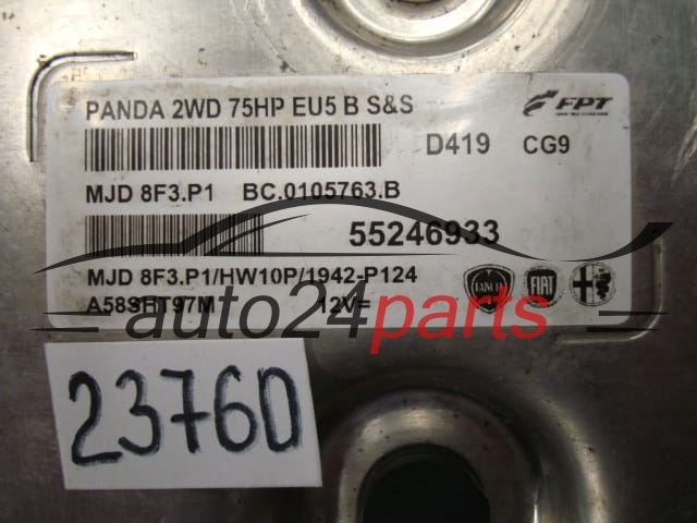 KOMPUTER STEROWNIK SILNIKA FIAT PANDA 1.3 MAGNETI MARELLI MJD 8F3.P1, MJD8F3P1, FPT 55246933, BC.0105763.B, BC0105763B