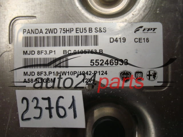 KOMPUTER STEROWNIK SILNIKA FIAT PANDA 1.3 MAGNETI MARELLI MJD 8F3.P1, MJD8F3P1, FPT 55246933, BC.0105763.B, BC0105763B